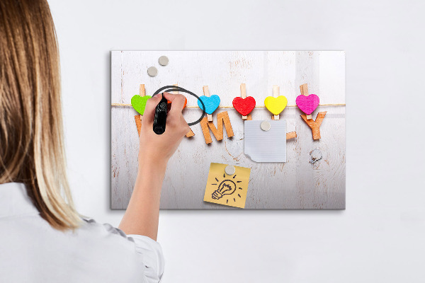Tableau magnétique effaçable Des souvenirs colorés sur une série de photos
