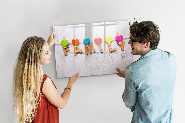 Tableau magnétique effaçable Des souvenirs colorés sur une série de photos