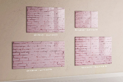 Tableau magnétique effaçable Mur rose avec espace pour les photos