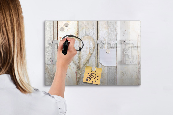 Tableau magnétique effaçable Un tableau pour les photos et les souvenirs