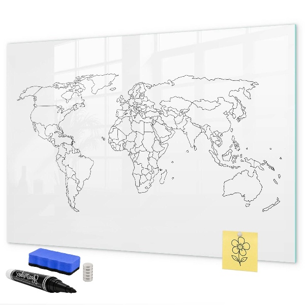 Tableau effaçable magnétique Voyages et souvenirs en images