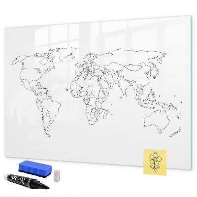 Tableau effaçable magnétique Voyages et souvenirs en images