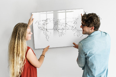 Tableau effaçable magnétique Voyages et souvenirs en images