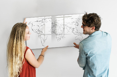 Tableau effaçable magnétique Voyages et souvenirs en images