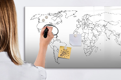 Tableau effaçable magnétique Voyages et souvenirs en images