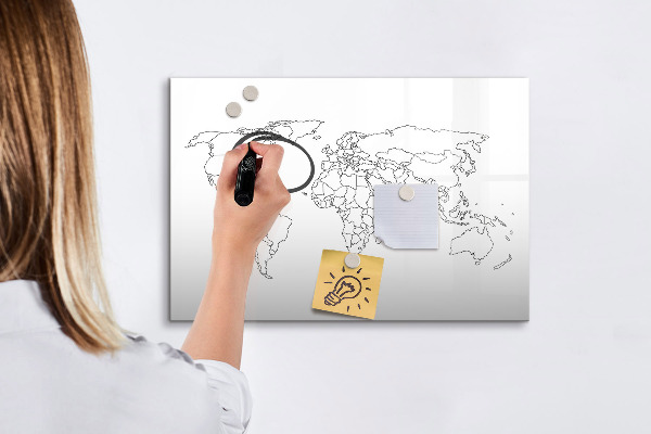 Tableau effaçable magnétique Voyages et souvenirs en images