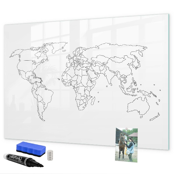 Tableau effaçable magnétique Voyages et souvenirs en images