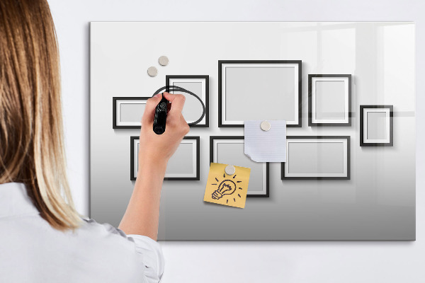 Tableau effaçable magnétique Tableau moderne pour photos et notes