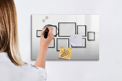 Tableau effaçable magnétique Tableau moderne pour photos et notes