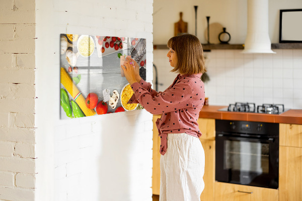Tableau magnétique effaçable Des pense-bêtes pour la cuisine avec vos saveurs préférées