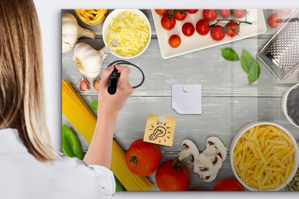 Tableau magnétique effaçable Des pense-bêtes pour la cuisine avec vos saveurs préférées