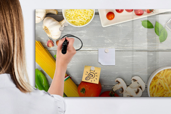 Tableau magnétique effaçable Des pense-bêtes pour la cuisine avec vos saveurs préférées