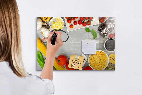 Tableau magnétique effaçable Des pense-bêtes pour la cuisine avec vos saveurs préférées