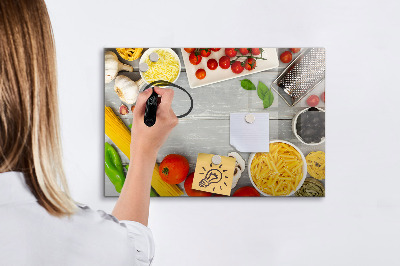 Tableau magnétique effaçable Des pense-bêtes pour la cuisine avec vos saveurs préférées