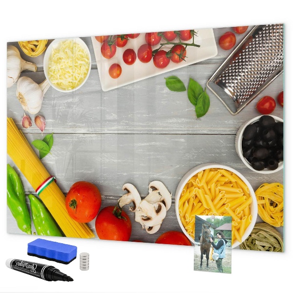 Tableau magnétique effaçable Des pense-bêtes pour la cuisine avec vos saveurs préférées
