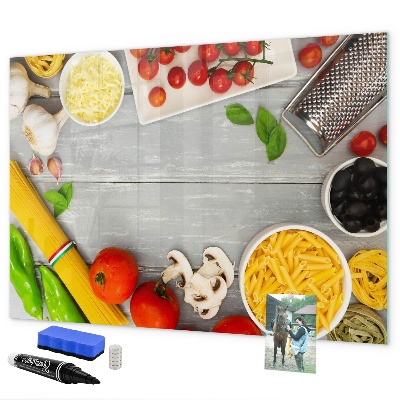 Tableau magnétique effaçable Des pense-bêtes pour la cuisine avec vos saveurs préférées