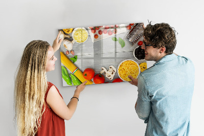 Tableau magnétique effaçable Des pense-bêtes pour la cuisine avec vos saveurs préférées