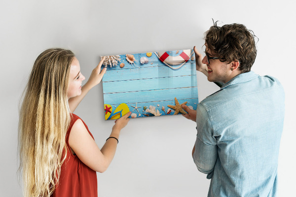 Tableau magnétique effaçable Souvenirs d'été au bord de la mer