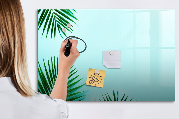 Tableau effaçable magnétique Affiche verte pour photos et notes