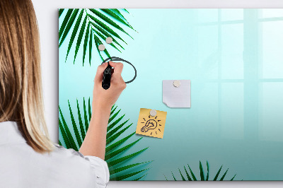 Tableau effaçable magnétique Affiche verte pour photos et notes