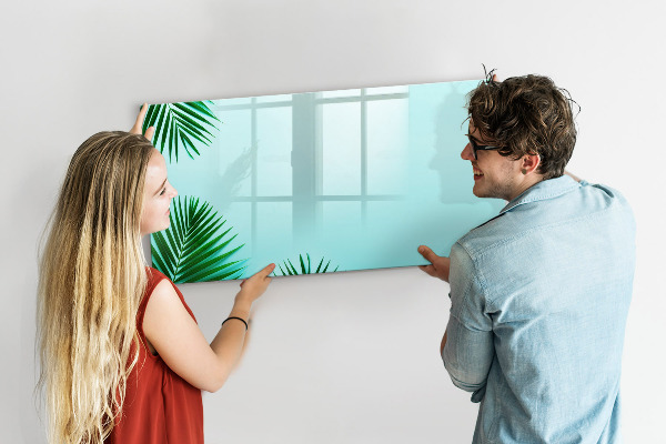 Tableau effaçable magnétique Affiche verte pour photos et notes