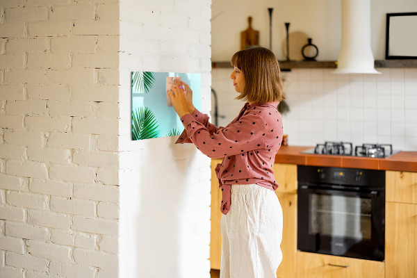 Tableau effaçable magnétique Affiche verte pour photos et notes