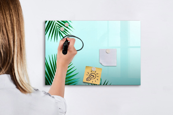 Tableau effaçable magnétique Affiche verte pour photos et notes