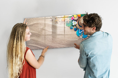 Tableau magnétique effaçable Souvenirs d'été à la plage