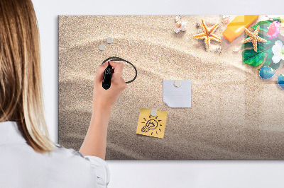 Tableau magnétique effaçable Souvenirs d'été à la plage