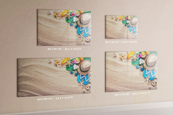 Tableau magnétique effaçable Souvenirs d'été à la plage