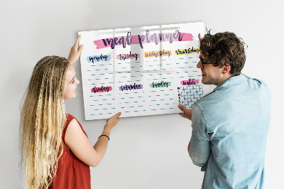 Tableau magnétique effaçable Planificateur de repas quotidien