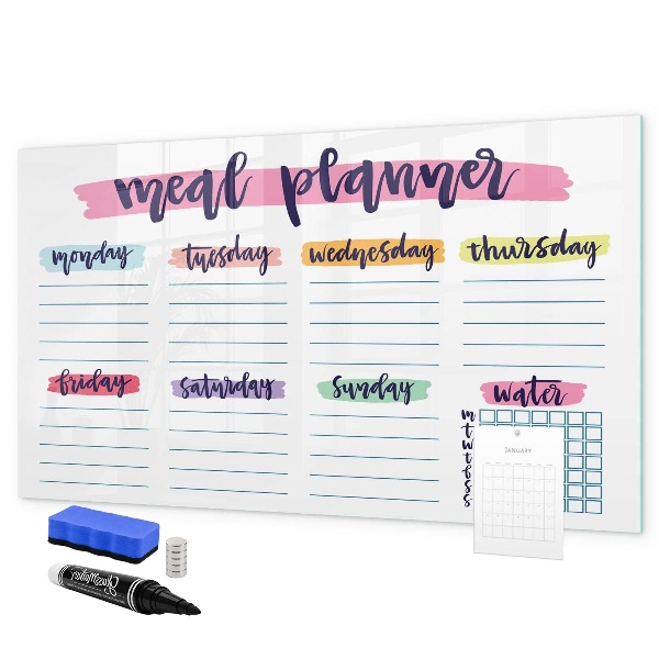Tableau magnétique effaçable Planificateur de repas quotidien
