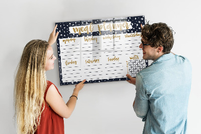 Tableau magnétique effaçable Planificateur de repas pour chaque semaine