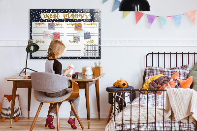 Tableau magnétique effaçable Planificateur de repas pour chaque semaine