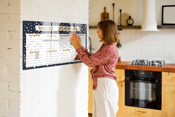 Tableau magnétique effaçable Planificateur de repas pour chaque semaine