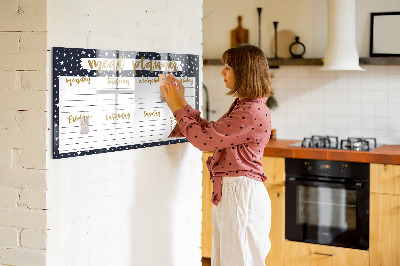 Tableau magnétique effaçable Planificateur de repas pour chaque semaine