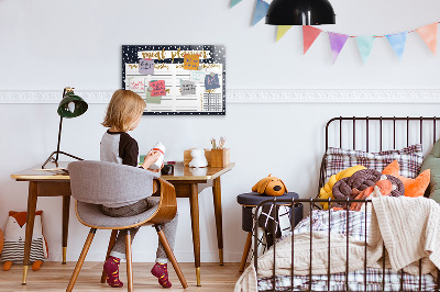 Tableau magnétique effaçable Planificateur de repas pour chaque semaine