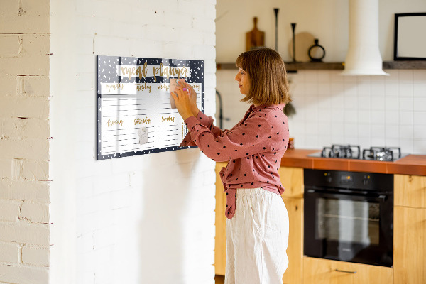 Tableau magnétique effaçable Planificateur de repas pour chaque semaine