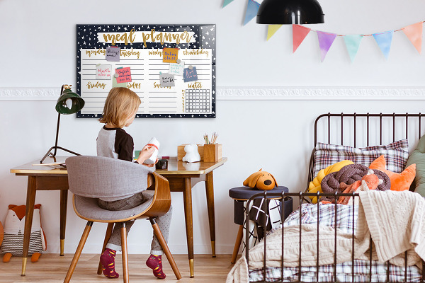 Tableau magnétique effaçable Planificateur de repas pour chaque semaine
