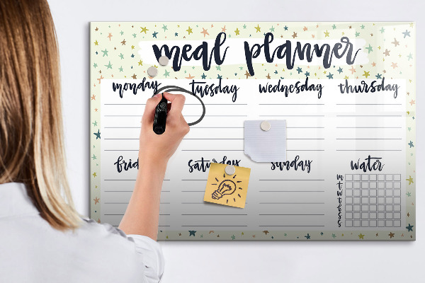 Tableau effaçable magnétique Planificateur de repas pour chaque semaine