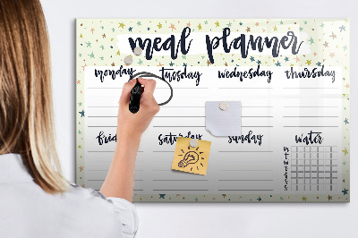 Tableau effaçable magnétique Planificateur de repas pour chaque semaine