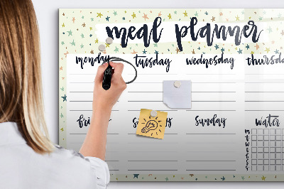 Tableau effaçable magnétique Planificateur de repas pour chaque semaine