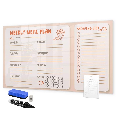 Tableau effaçable magnétique Plan de repas pour chaque semaine