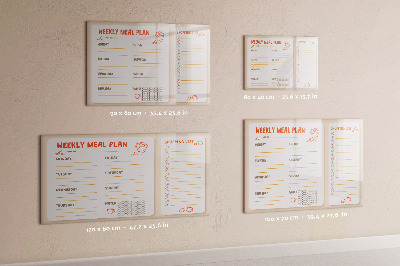 Tableau effaçable magnétique Plan de repas pour chaque semaine