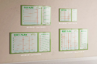 Tableau magnétique effaçable Plan de régime et liste de courses