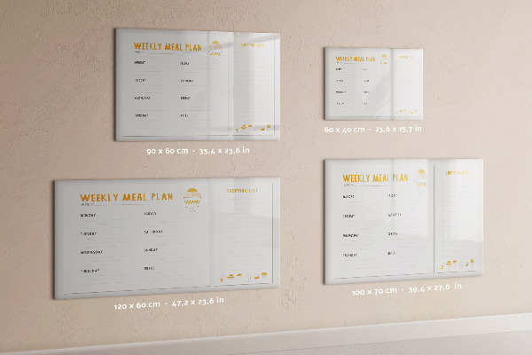 Tableau effaçable magnétique Menu de la semaine