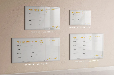 Tableau effaçable magnétique Menu de la semaine