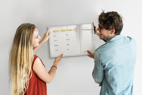 Tableau effaçable magnétique Menu de la semaine