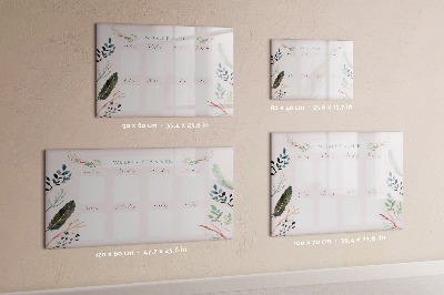 Tableau magnétique effaçable Agenda hebdomadaire avec espace pour photos