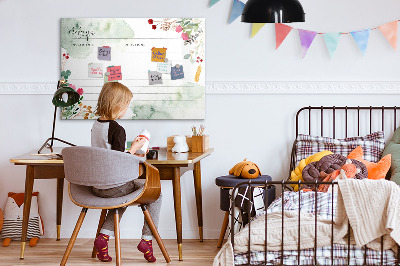 Tableau magnétique effaçable Une recette pour les souvenirs et l'inspiration